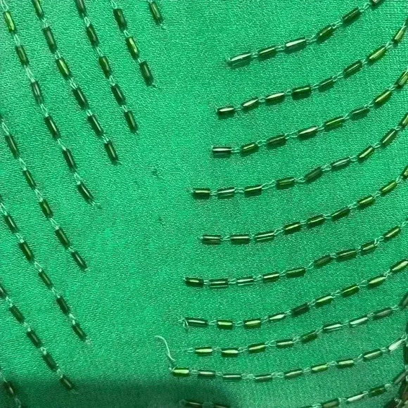 Rory Beca Haldi Beaded Dress size Small Kelly Green - Picture 14 of 16